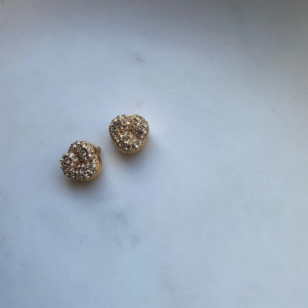 Beautiful gold tone SWAROVSKI crystal clip on earrings_7